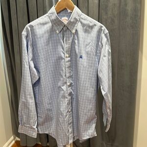 Brooks Brothers non-iron summer weight plaid button down shirt